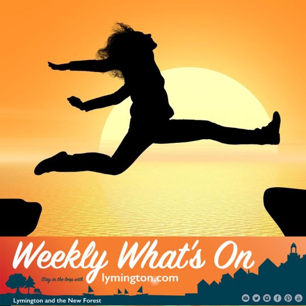 Lady leaping with sun behind