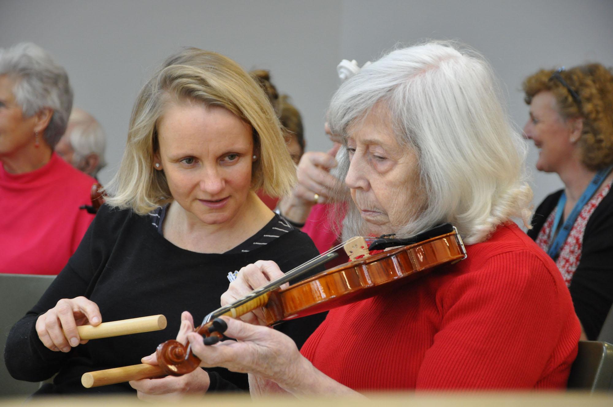 85 year old with dementia adds another string to her bow