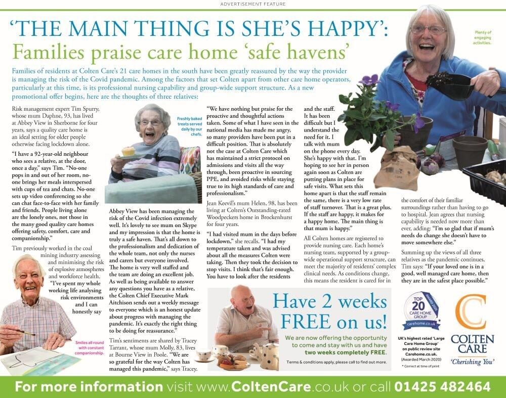 colten care relatives advertorial 26jun20