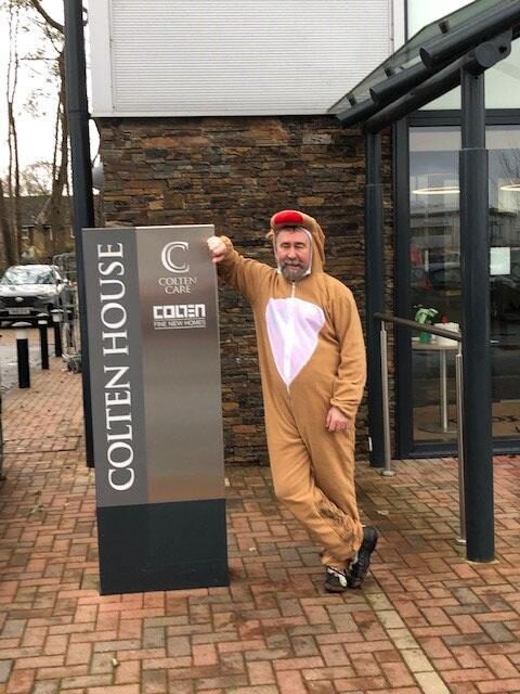 Human Rudolph the reindeer
