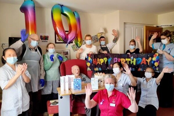Birthday joy for New Milton Colten Care resident Merrick age 101 