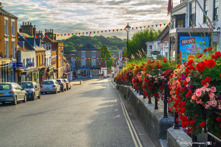 Flowers on Lymington High Street by Steve Elson