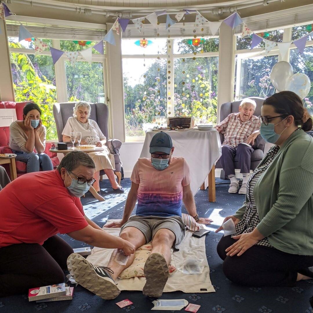 people in a care home