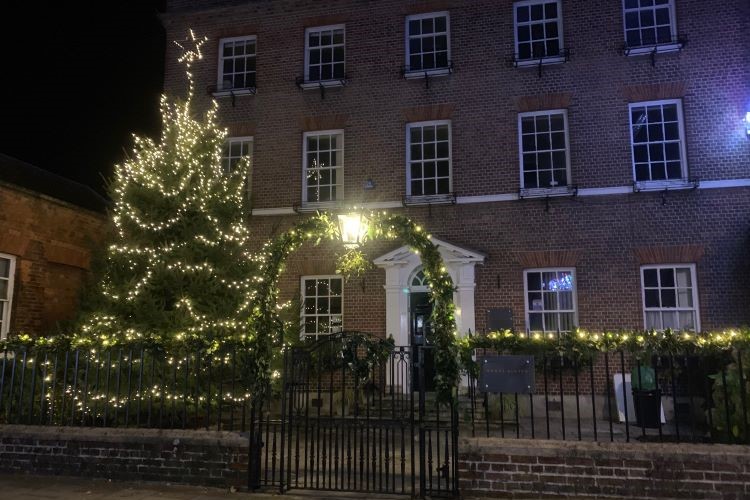 Light Up a Life with Oakhaven - the Christmas tree outside Moore & Blatch Lymington